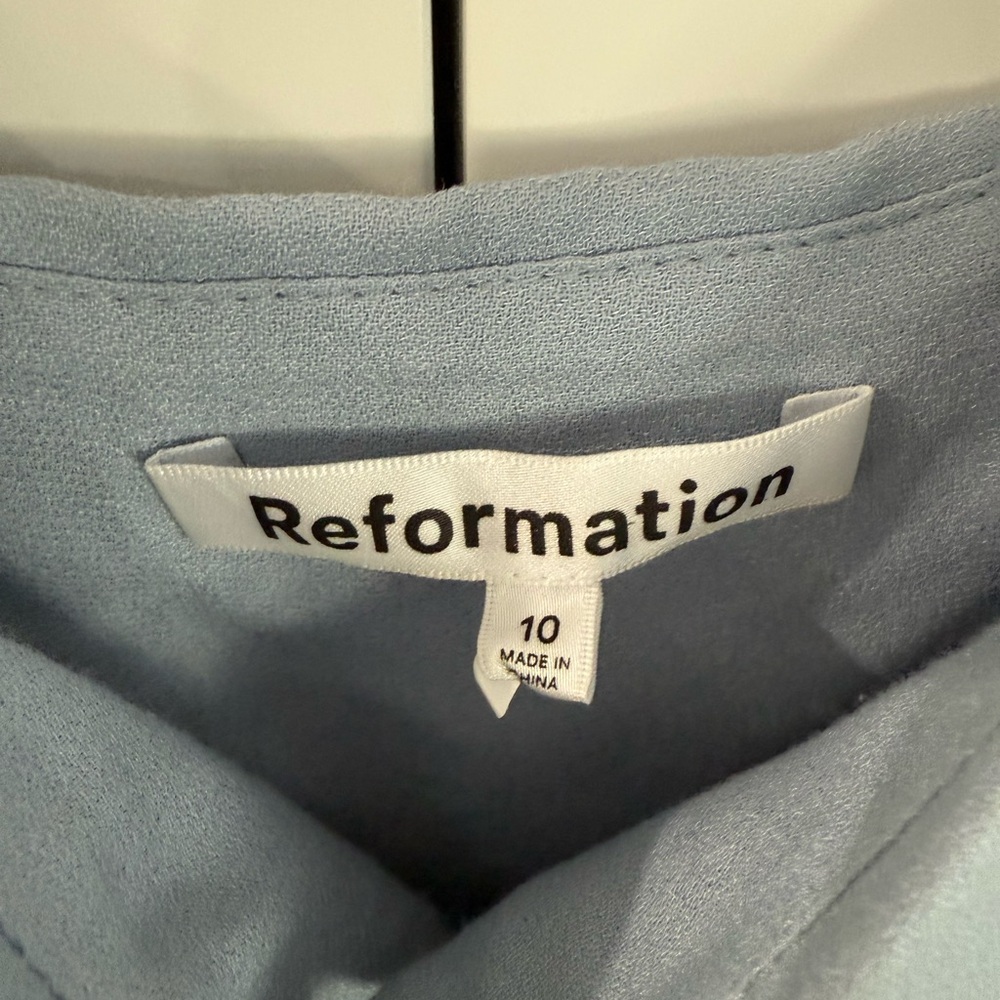 New Reformation Tancy Button Front Midi Dress In … - image 6